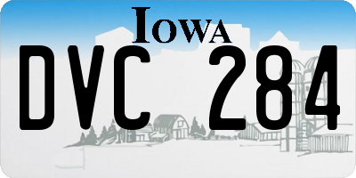 IA license plate DVC284