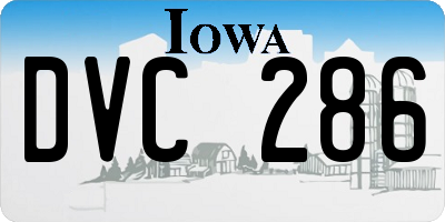 IA license plate DVC286