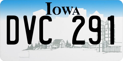 IA license plate DVC291