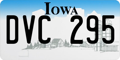 IA license plate DVC295