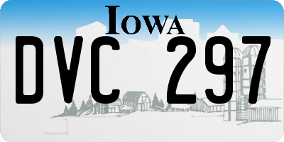 IA license plate DVC297