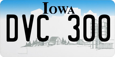 IA license plate DVC300