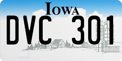 IA license plate DVC301