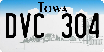 IA license plate DVC304