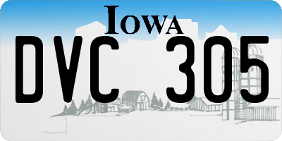 IA license plate DVC305