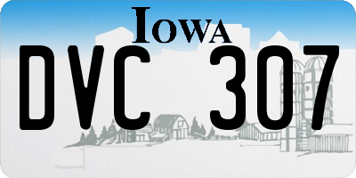 IA license plate DVC307