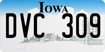 IA license plate DVC309