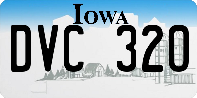 IA license plate DVC320