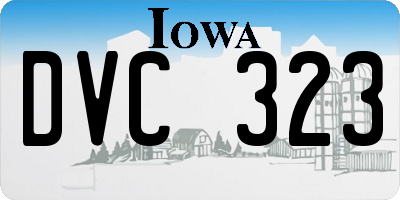 IA license plate DVC323