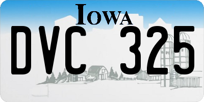IA license plate DVC325