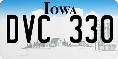 IA license plate DVC330