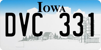 IA license plate DVC331