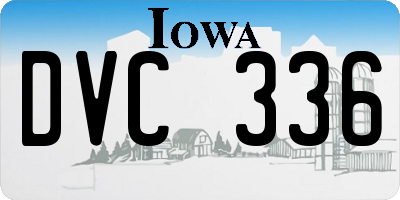 IA license plate DVC336