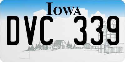 IA license plate DVC339