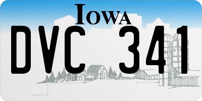IA license plate DVC341