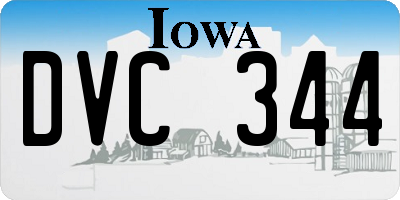 IA license plate DVC344