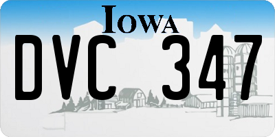 IA license plate DVC347