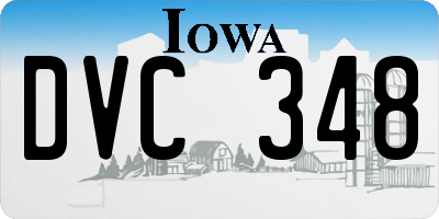 IA license plate DVC348