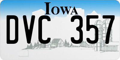 IA license plate DVC357