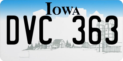 IA license plate DVC363