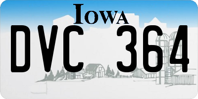 IA license plate DVC364