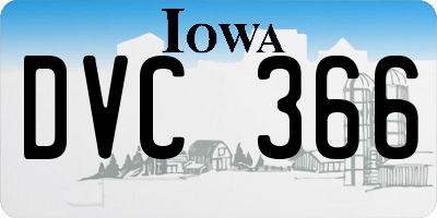 IA license plate DVC366