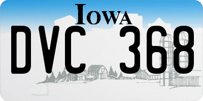 IA license plate DVC368