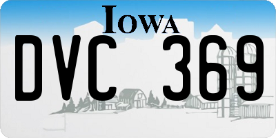 IA license plate DVC369