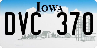 IA license plate DVC370