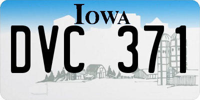 IA license plate DVC371