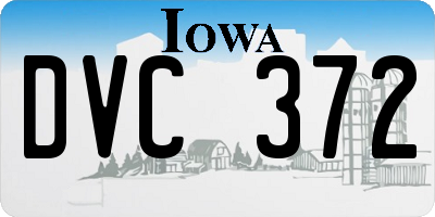 IA license plate DVC372
