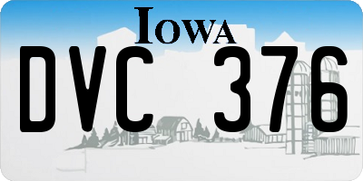 IA license plate DVC376