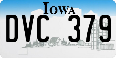 IA license plate DVC379
