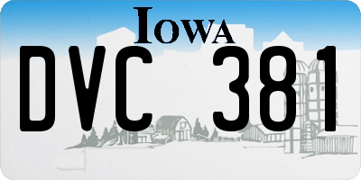 IA license plate DVC381