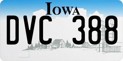 IA license plate DVC388