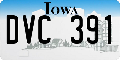 IA license plate DVC391