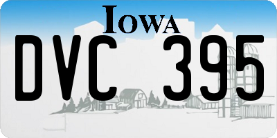 IA license plate DVC395