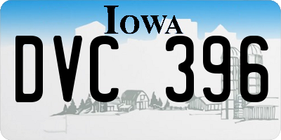 IA license plate DVC396