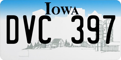 IA license plate DVC397