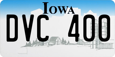 IA license plate DVC400