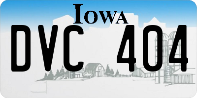 IA license plate DVC404