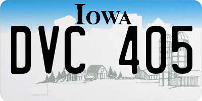 IA license plate DVC405