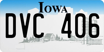 IA license plate DVC406