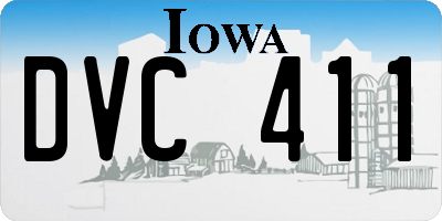 IA license plate DVC411