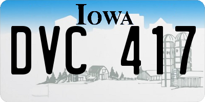 IA license plate DVC417