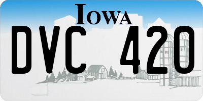 IA license plate DVC420