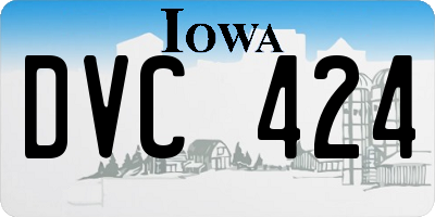 IA license plate DVC424