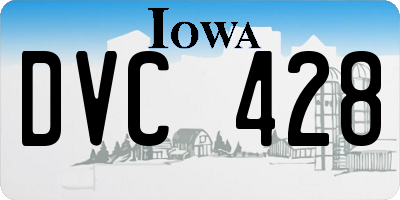 IA license plate DVC428