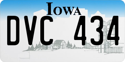 IA license plate DVC434