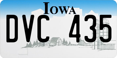 IA license plate DVC435